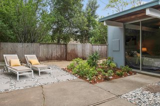 A look at the succulent garden off the master bedroom. There are sliding doors for easy access. 