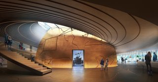 The Snøhetta-designed facility will be imagined as if "architecture itself was asking the question: Where does the Universe come from?"
