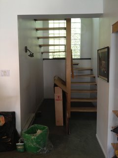 Another congested, dark area in the home was the staircase.