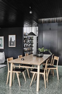 The unique floor treatment includes a two-pour concrete-slab method, which allows for insulation to be placed between the slabs, making the space highly thermal efficient. 