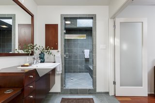 The spa-like master bath even has a relaxing wet room. 