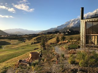 An outdoor hot tub is a perfect spot to enjoy the surrounding views and relax after a day of hiking or biking. 
