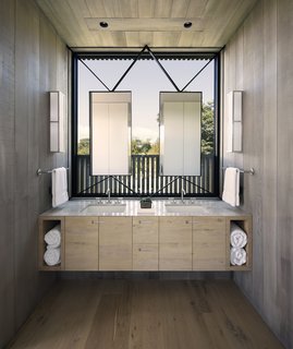 The interior design and finishes echo the exteriors of the home. 