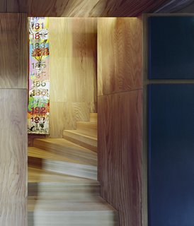 The minimalist interior palette is the perfect canvas for Dentand's collection. 