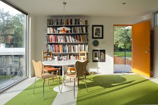Bright and spacious, the backyard addition complements the main house. 