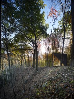 The structure is slightly elevated by four concrete piers to give optimal support, and the tiny house can be placed in even the most remote areas without the use of heavy machinery.