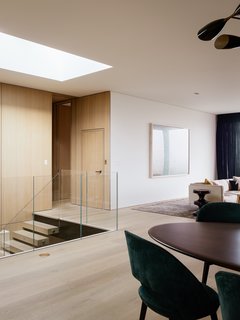 One of the architects' main focuses during the remodel was opening up the interior space. 