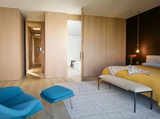 Because the house is a flip plan, the living spaces are located on the top floor, and the bedrooms and a family room are on the lower level.