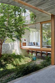 Large sliding doors fully enable indoor/outdoor living. 