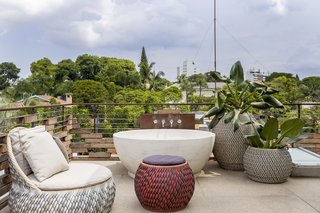 The top floor includes additional space for entertaining. 