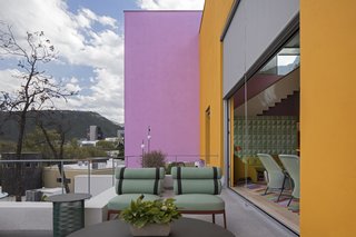 Each major interior room enjoys a direct connection to its own corresponding outdoor space. 