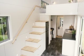 The lofted design adds to the bright and airy feel of the home. 
