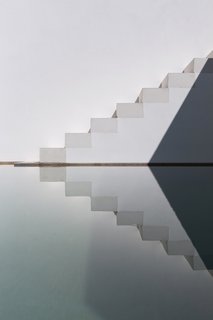 The home integrates many sustainable practices, including using solar energy to heat water. 