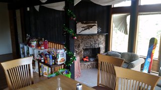 The dining area was also very dark and cramped. 