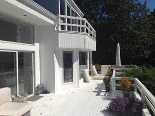 The exterior space was closed off, which helped contribute to the home's dark interiors.