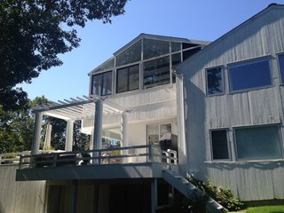 Before, the home felt disjointed from multiple random renovations. Additionally, the siding and the roof of the home were in poor condition due to water damage. 