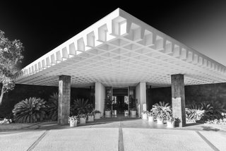 Sunnylands, the Annenberg estate, was designed by A. Quincy Jones and Frederick Emmons for Walter and Leonore Annenberg—who were major influencers in their time. Friends with presidents, royalty, and more, Annenberg was heir to his father's publishing business, served as U.S. Ambassador to the UK, and later became famous along with his wife for their philanthropy. 