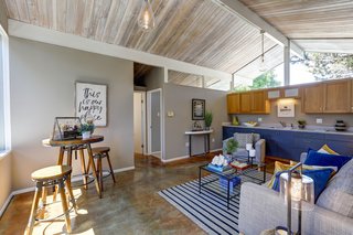 Along with creating the custom cabinetry, the former owner also converted the garage into a spacious guest suite. 