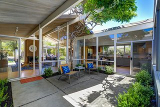 The central atrium is a popular, defining design feature of all Eichler homes.