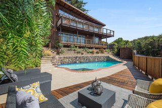 The outdoor space fully enables indoor/outdoor living. 