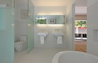 The updated master bath. 