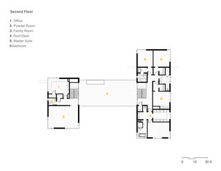 The Hill House Second-Level Floor Plan.