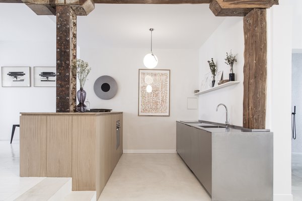A side view of the kitchen.
