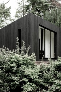 "They are a sculptural interpretation of the small buildings that you see across Europe, from Bothys to Alpine huts and Norwegian Hytte. These small pitched-roof buildings are an integral part of the landscape and provide warmth, shelter, and an opportunity to fully immerse in nature. That is the heart of the ethos at Koto," explain the designers. 