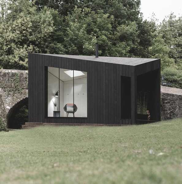 Interiors include concealed storage walls to maximize the floor space and help maintain the minimalist aesthetic.