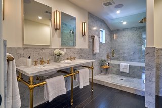 A look into the master bath. 