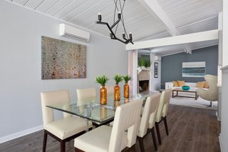 The dining room sits adjacent to the kitchen. 