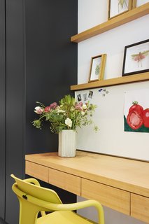 The kitchen/office nook. 