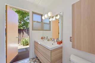 The second bath is accessible from the outdoors. 