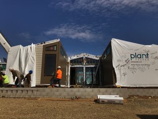 Installed in only four hours, the Plant Prefab Napa Home, a LivingHome style C6P, was designed to LEED Platinum standards and includes 1,300 square feet, three bedrooms, and two bathrooms.