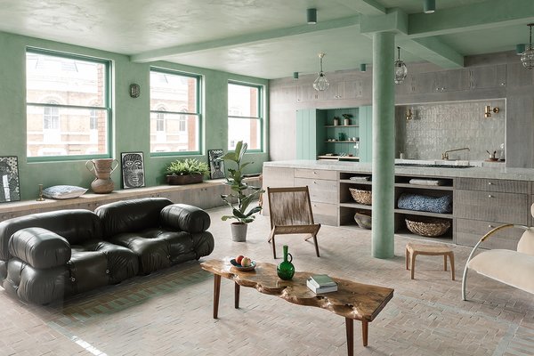 The patterned use of handmade Beldi tiles is used to delineate the space.