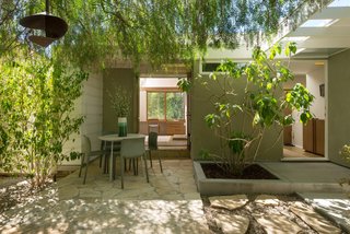 A look at the shaded outdoor space. 