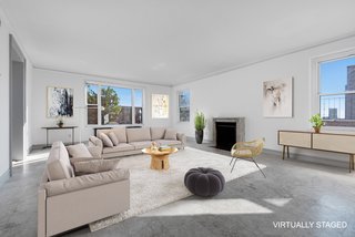 The light-filled living room. 