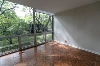 Upstairs, there are three bedrooms. 