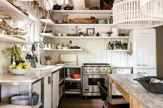 A closer look at the kitchen.