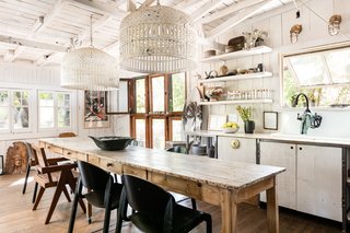 The open kitchen is perfect for casual entertaining. 