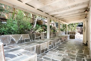 A peek at the stone patio. 
