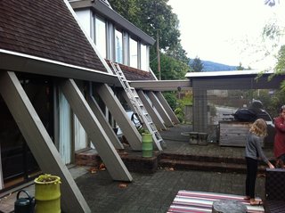 Before: the side yard was completely open to the elements. 