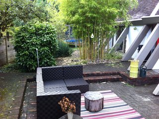 Before: the side yard was spacious, but the space was not well-utilized.