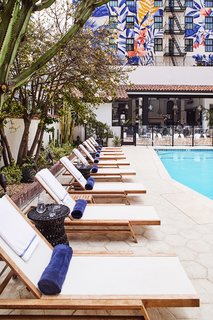 Since land in downtown LA comes at a premium, most hotel pools are relegated to rooftops. Hotel Figueroa's ground-level pool is an extravagant and beloved original feature that adds to the property's character and lively social scene. 