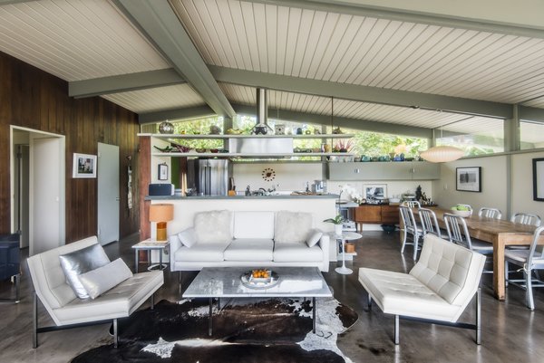 Inside, the home features a bright and airy open-plan layout.