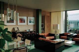 The residence was designed by Piercy & Company. It's one of five penthouses in The Helios' "Architect's Series," which invited different architecture studios to design high-end homes.