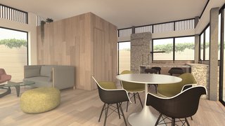 The customizable interiors are designed to be minimalist and efficient.