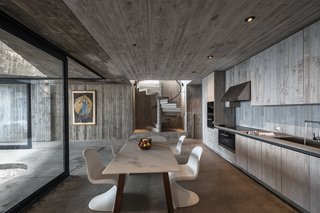 A view of the top-of-the-line Miele kitchen.