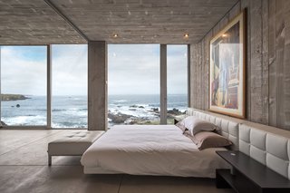The master suite is located on the main level.