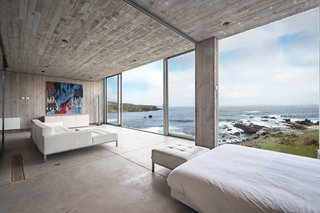 A wall of glass provides unbelievable views of the surroundings.